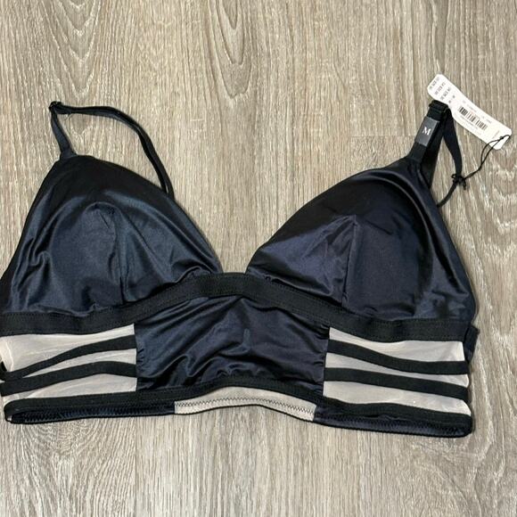 Victoria’s Secret Black Satin Strappy Bralette M NWT - Picture 3 of 11